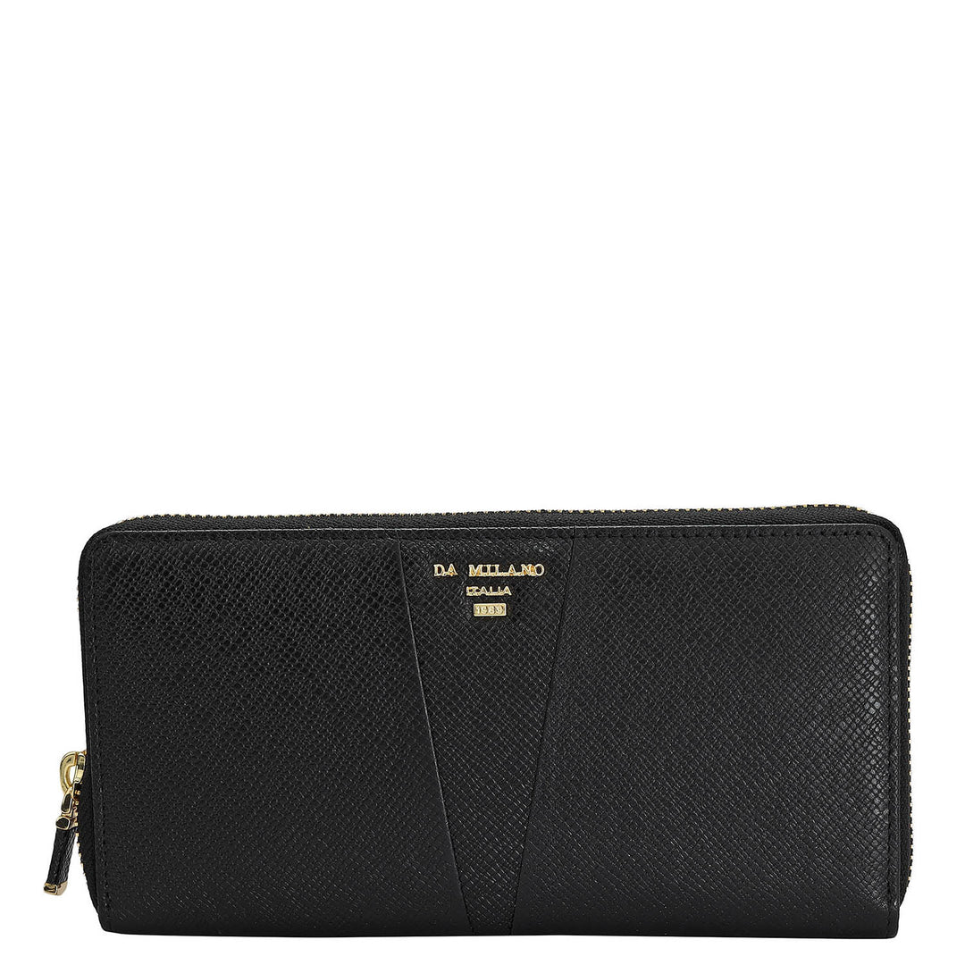 Franzy Leather Ladies Wallet - Black