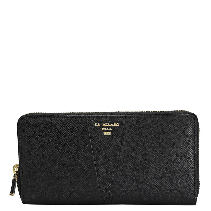 Franzy Leather Ladies Wallet - Black