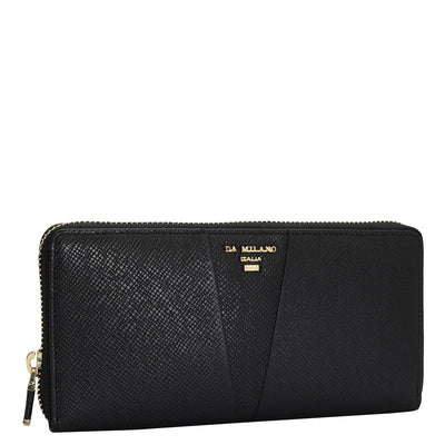 Franzy Leather Ladies Wallet - Black