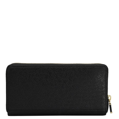 Franzy Leather Ladies Wallet - Black