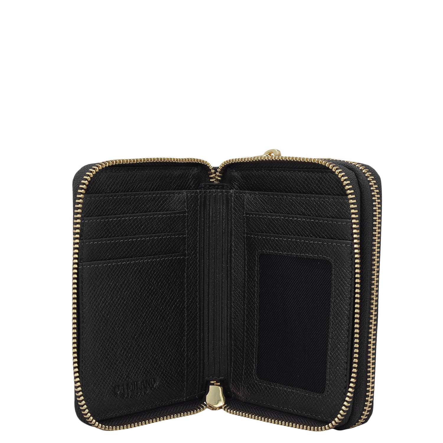 Online Exclusive Compact Wallet - Black – Da Milano