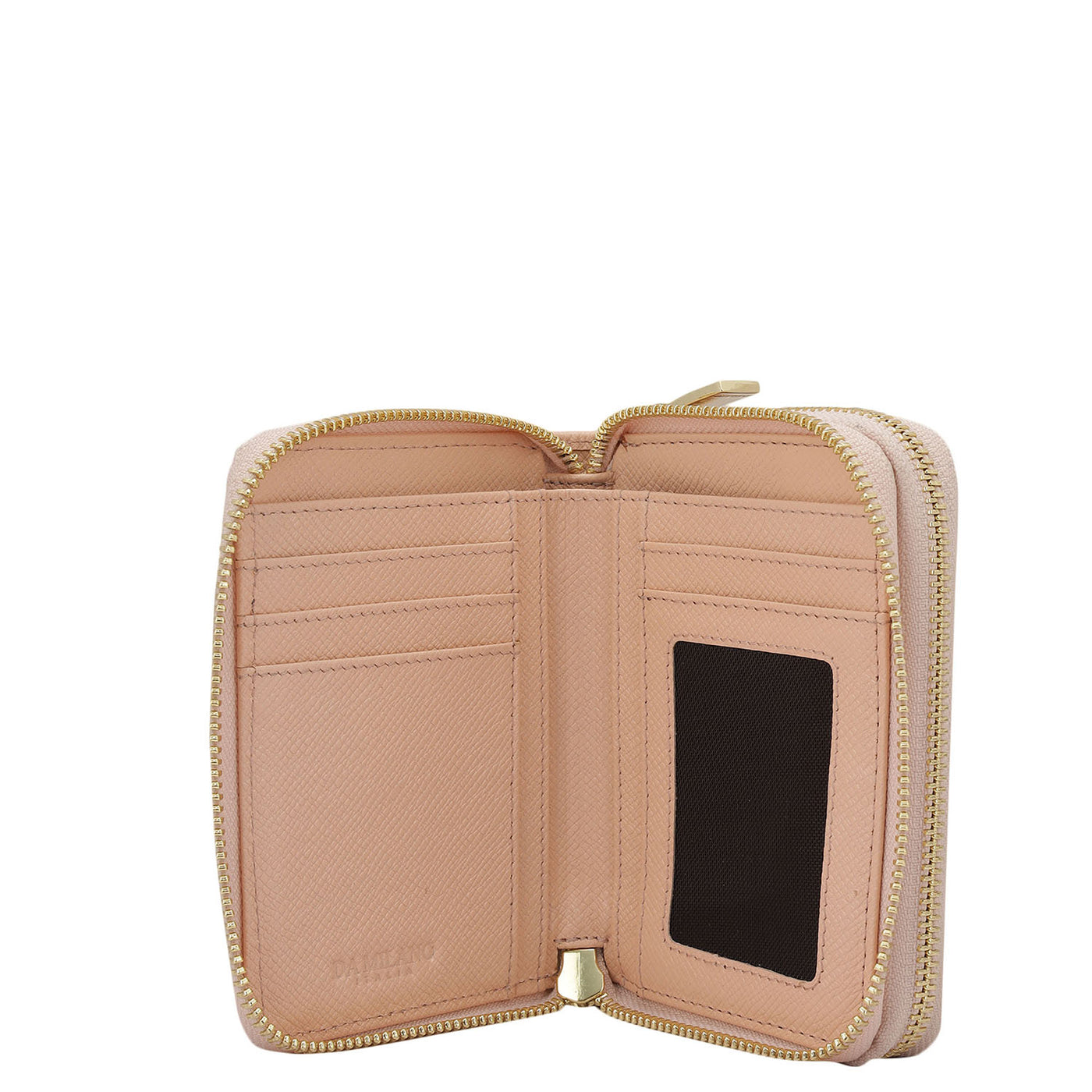 Croco Leather Ladies Wallet - Peach