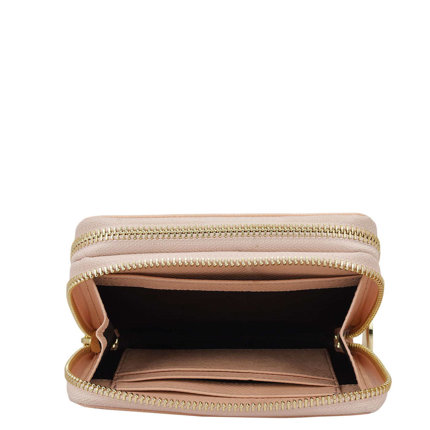Croco Leather Ladies Wallet - Peach