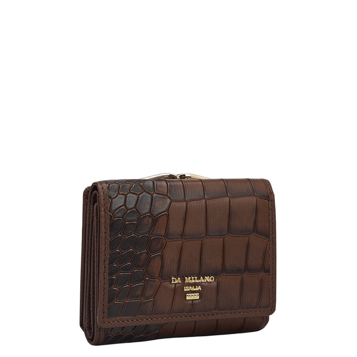 Croco Leather Ladies Wallet - Date