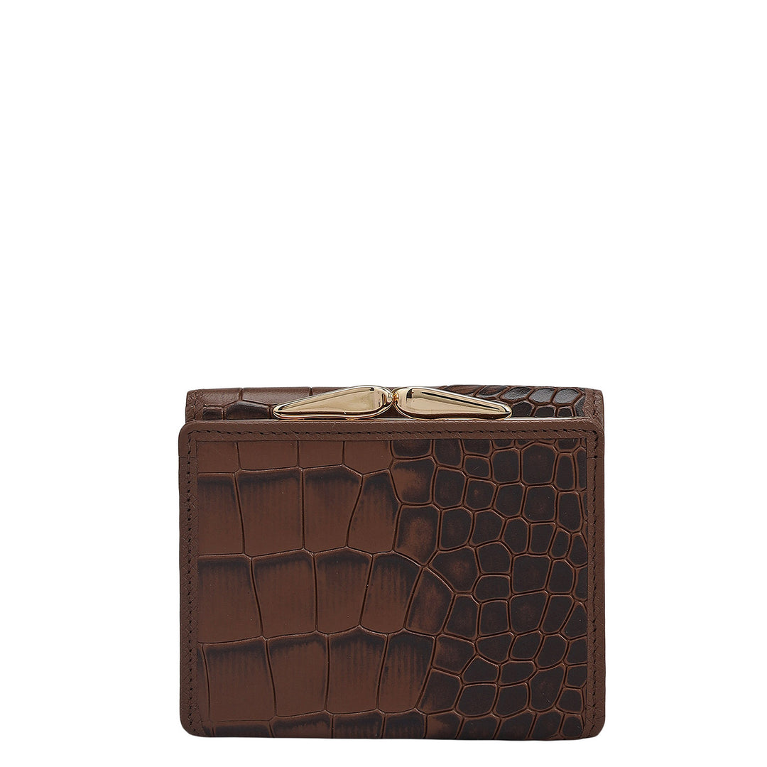 Croco Leather Ladies Wallet - Date