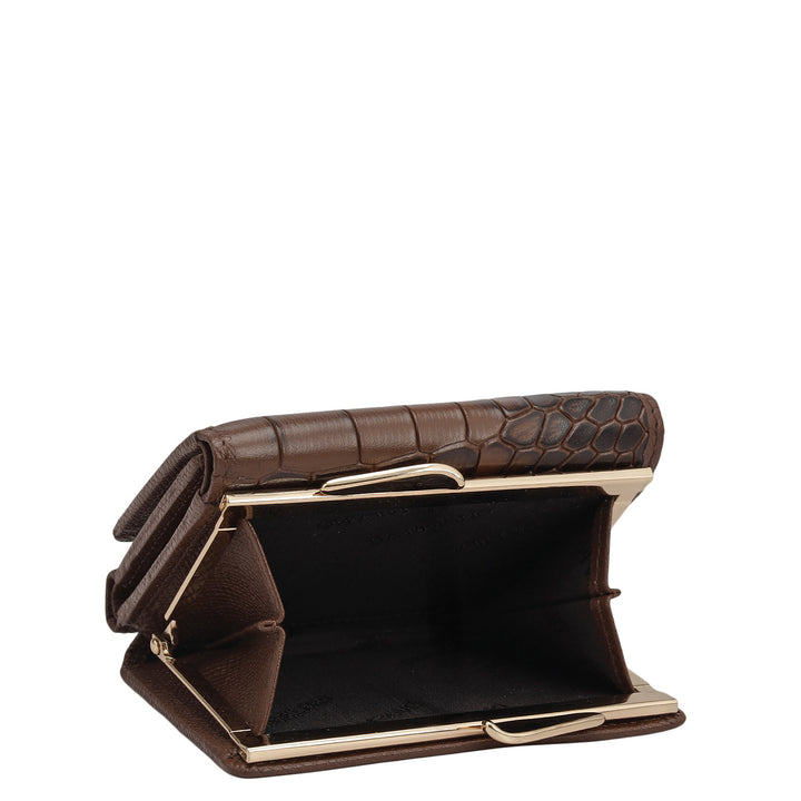 Croco Leather Ladies Wallet - Date