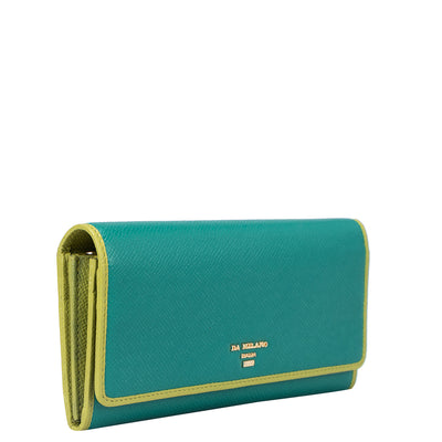 Franzy Leather Ladies Wallet - Green