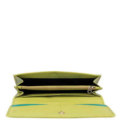 Franzy Leather Ladies Wallet - Green