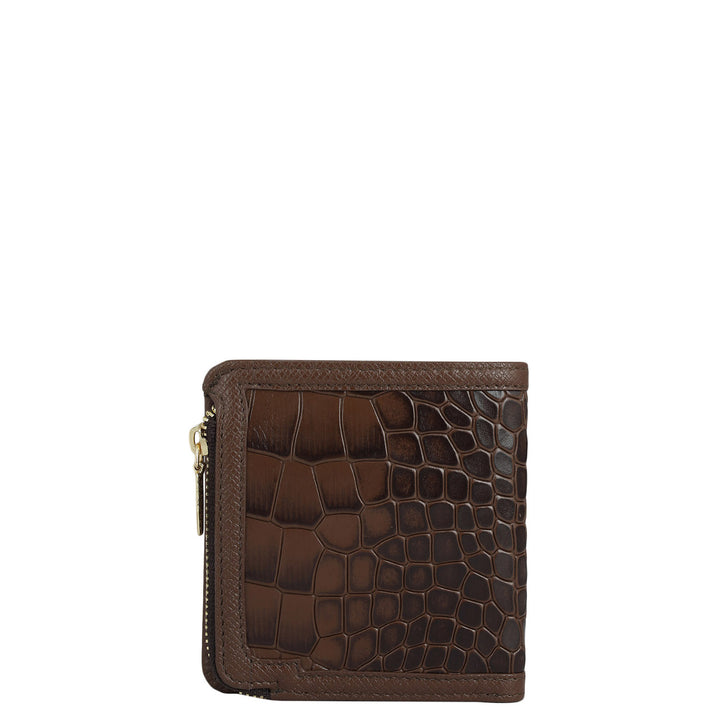 Croco Leather Ladies Wallet - Date