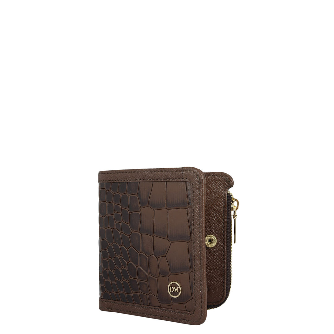 Croco Leather Ladies Wallet - Date