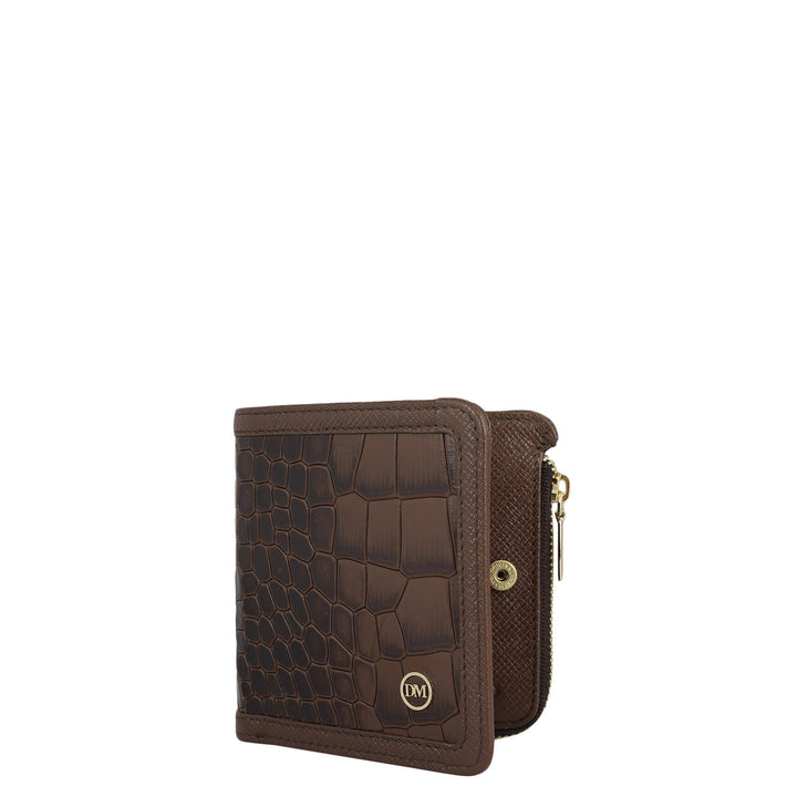 Croco Leather Ladies Wallet - Date