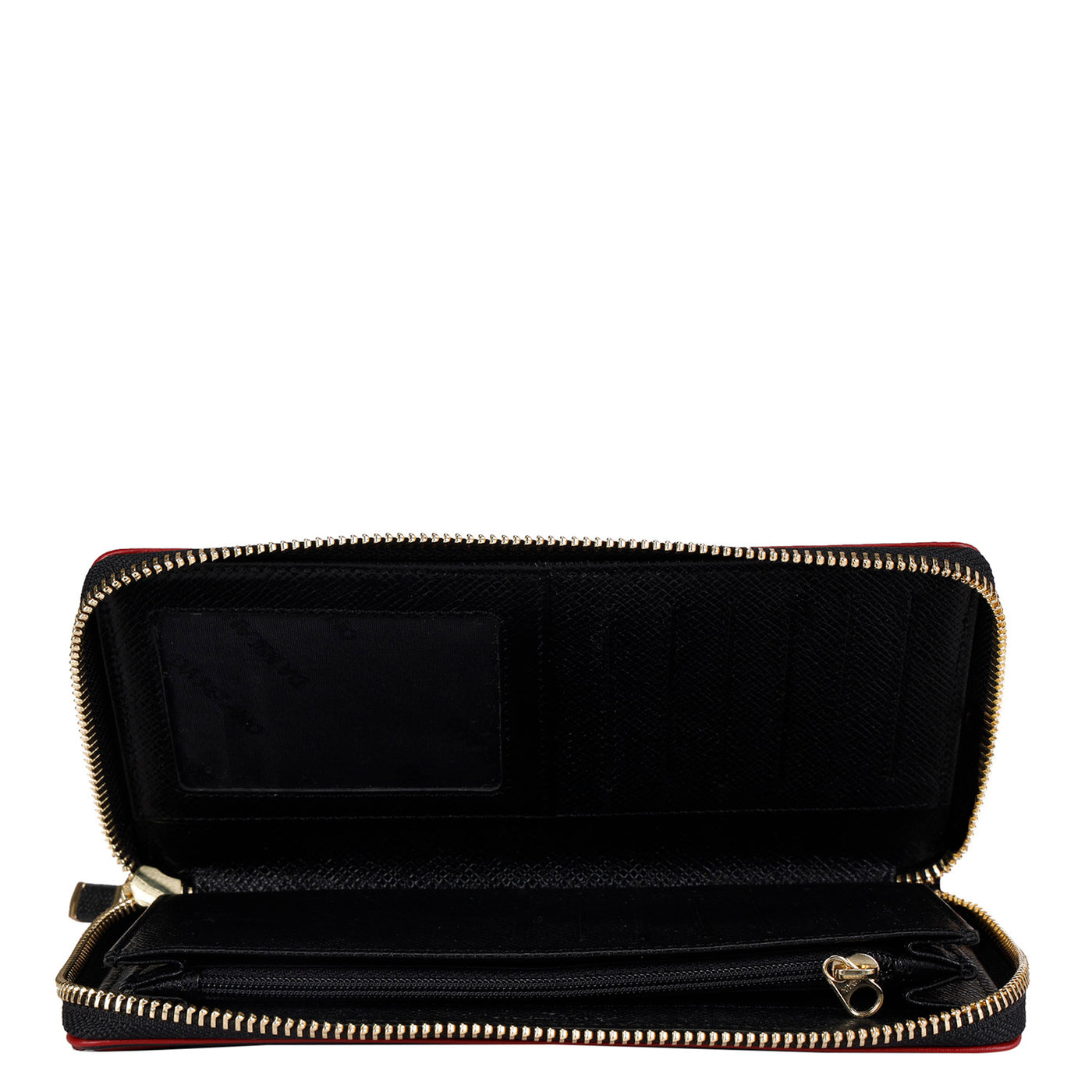 Monogram Franzy Leather Ladies Wallet - Black