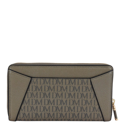 Monogram Franzy Leather Ladies Wallet - Fossil