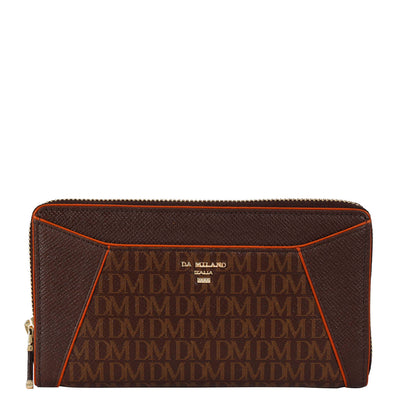 Monogram Franzy Leather Ladies Wallet - Oak