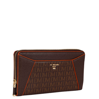 Monogram Franzy Leather Ladies Wallet - Oak