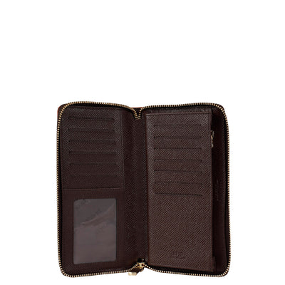 Monogram Franzy Leather Ladies Wallet - Oak