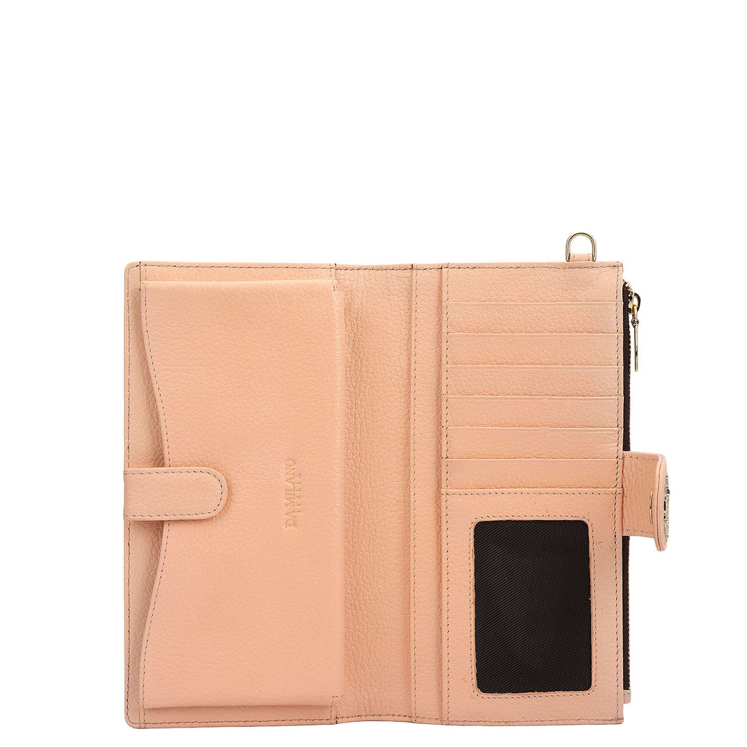 Snake  Leather Ladies Wallet - Beige