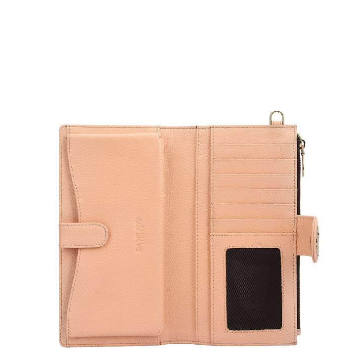 Snake  Leather Ladies Wallet - Beige