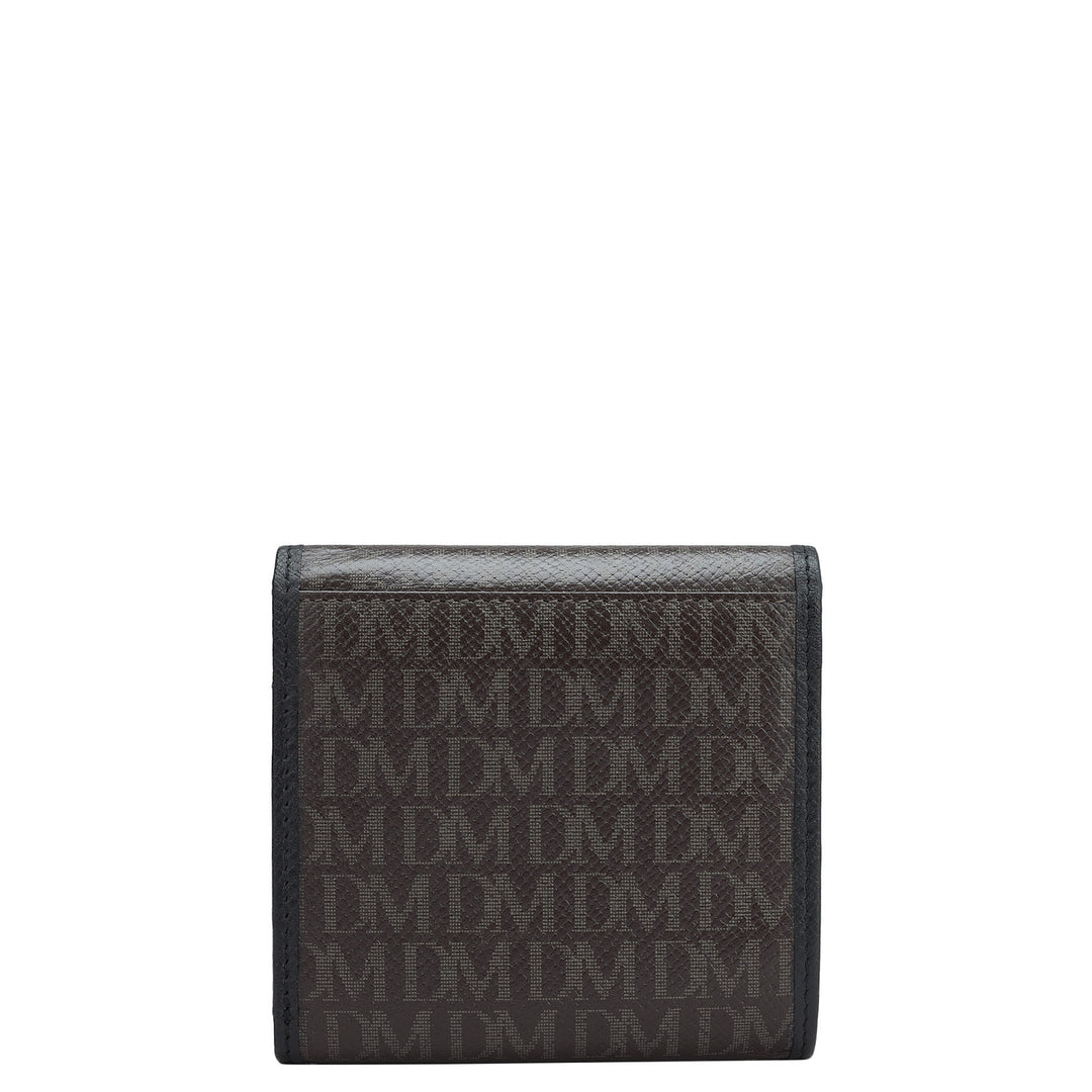 Monogram Leather Ladies Wallet - Chocolate