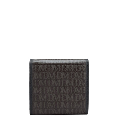 Monogram Leather Ladies Wallet - Chocolate