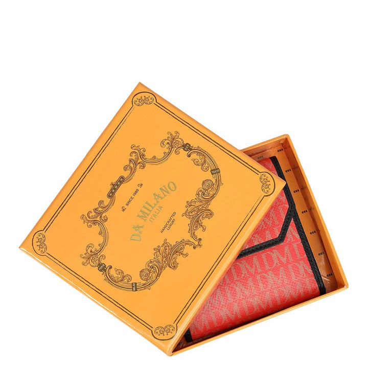 Monogram Leather Ladies Wallet - Corallo