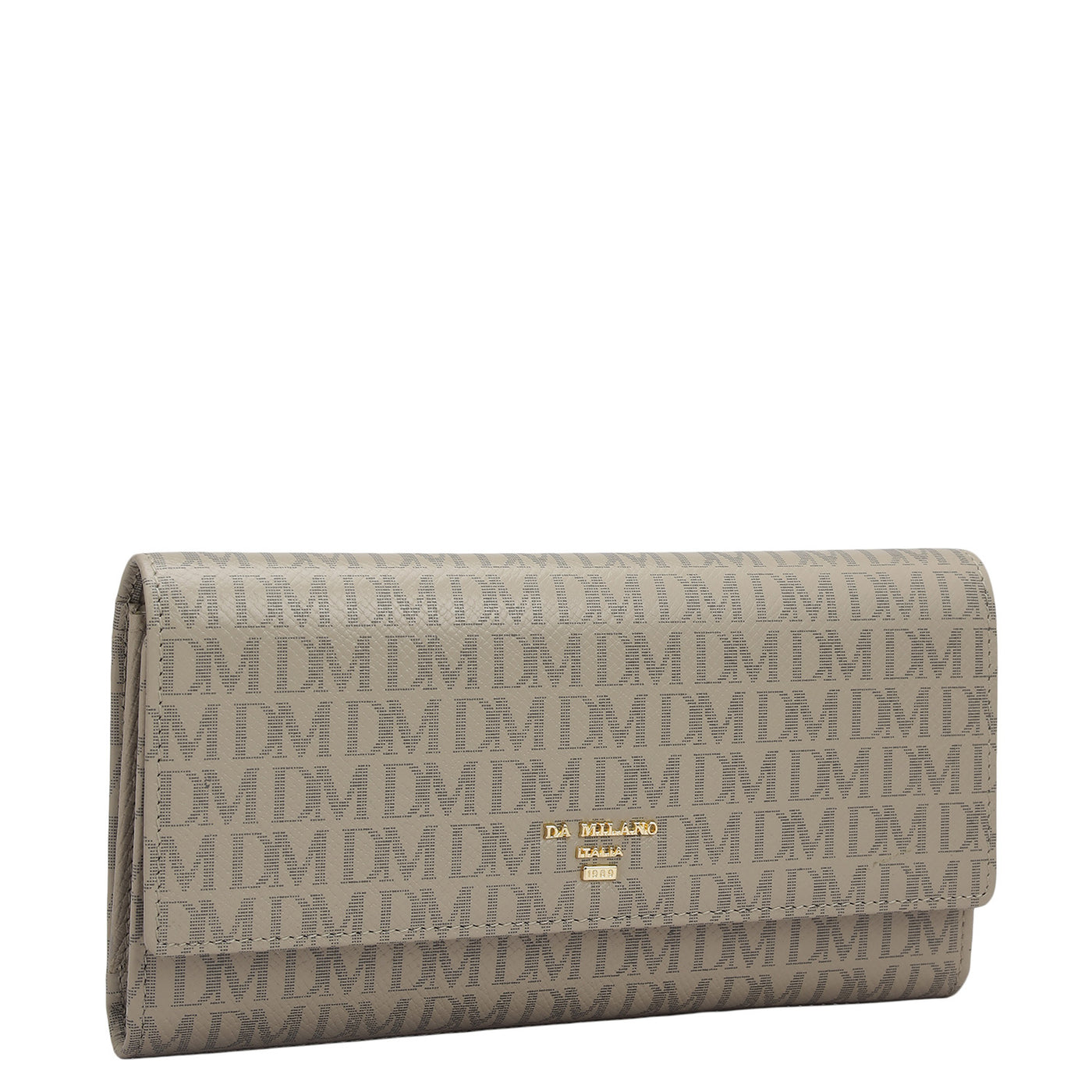 Monogram Leather Ladies Wallet - Chalk
