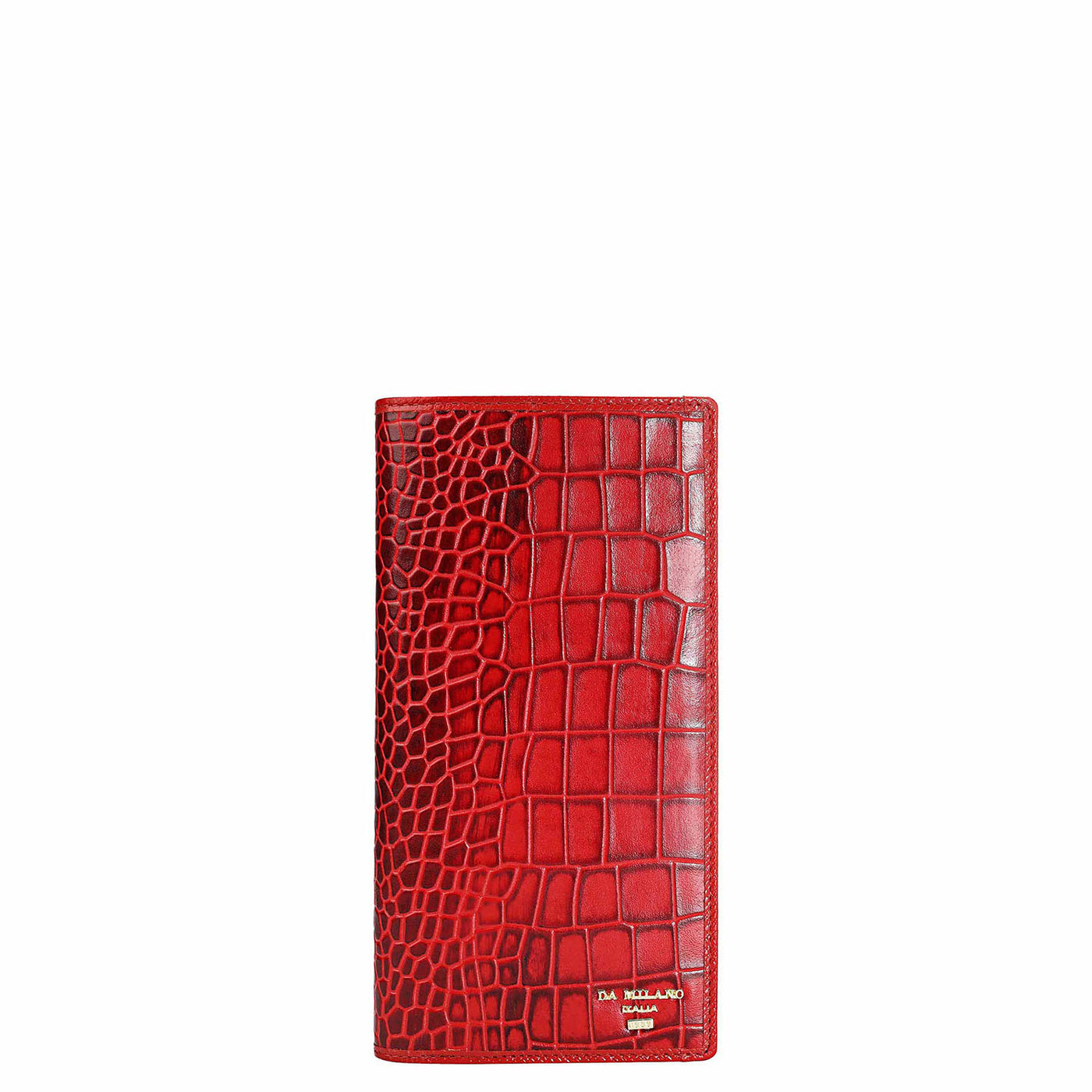 Croco Leather Ladies Wallet - Red