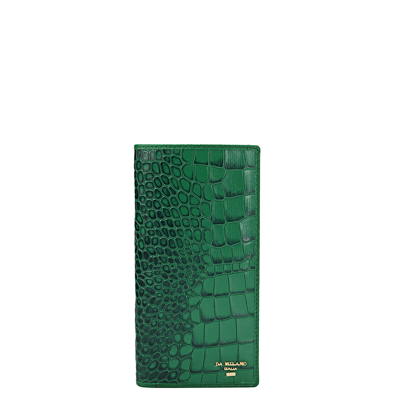 Croco Leather Ladies Wallet - Sea Weed