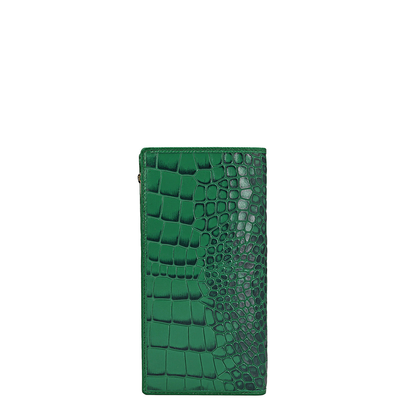 Croco Leather Ladies Wallet - Sea Weed