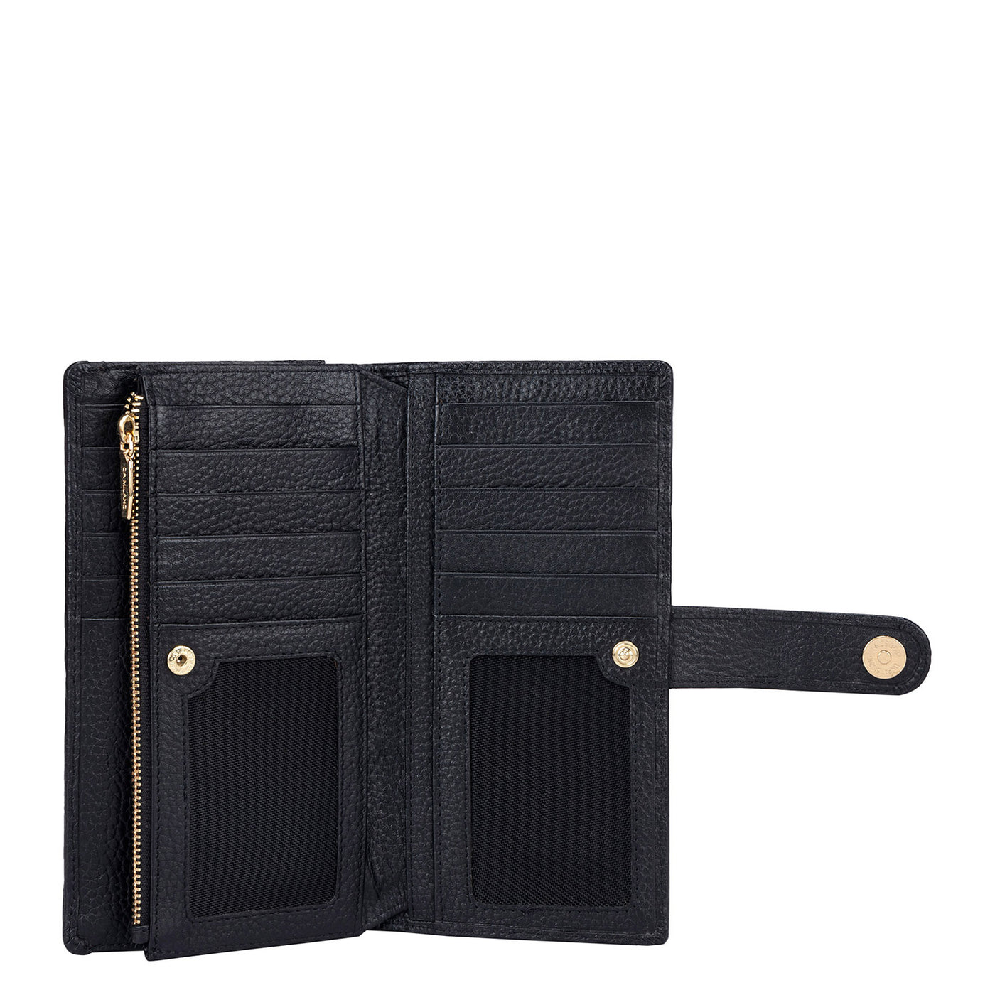 Mat Leather Ladies Wallet - Black