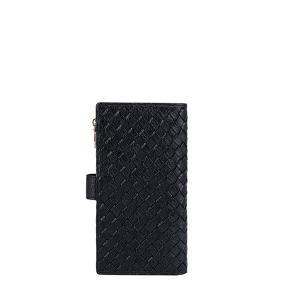 Mat Leather Ladies Wallet - Black