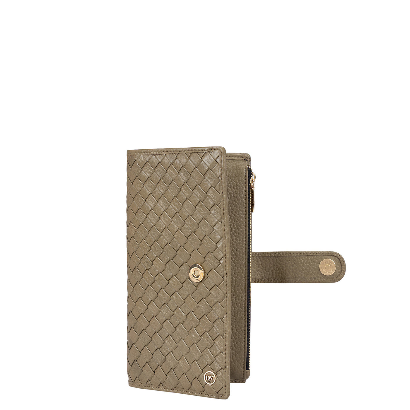 Mat Leather Ladies Wallet - Olive