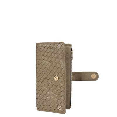 Mat Leather Ladies Wallet - Olive