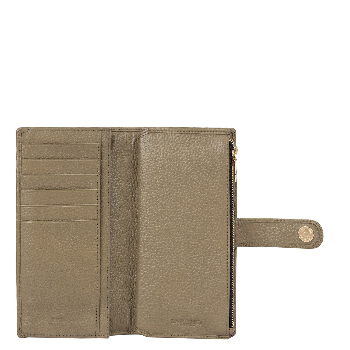 Mat Leather Ladies Wallet - Olive