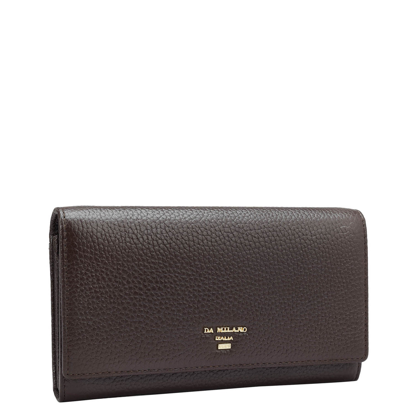Wax Leather Ladies Wallet - Chocolate