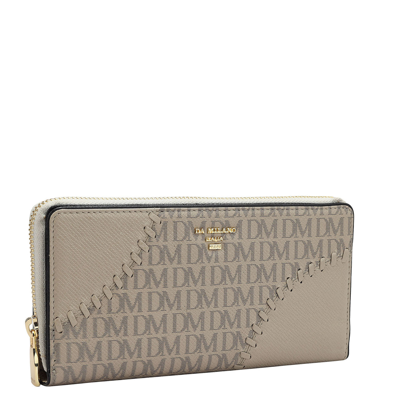 Monogram Franzy Leather Ladies Wallet - Chalk