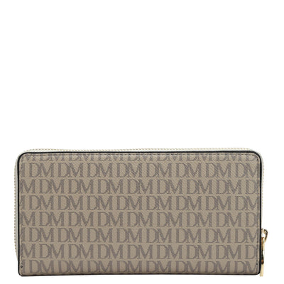 Monogram Franzy Leather Ladies Wallet - Chalk