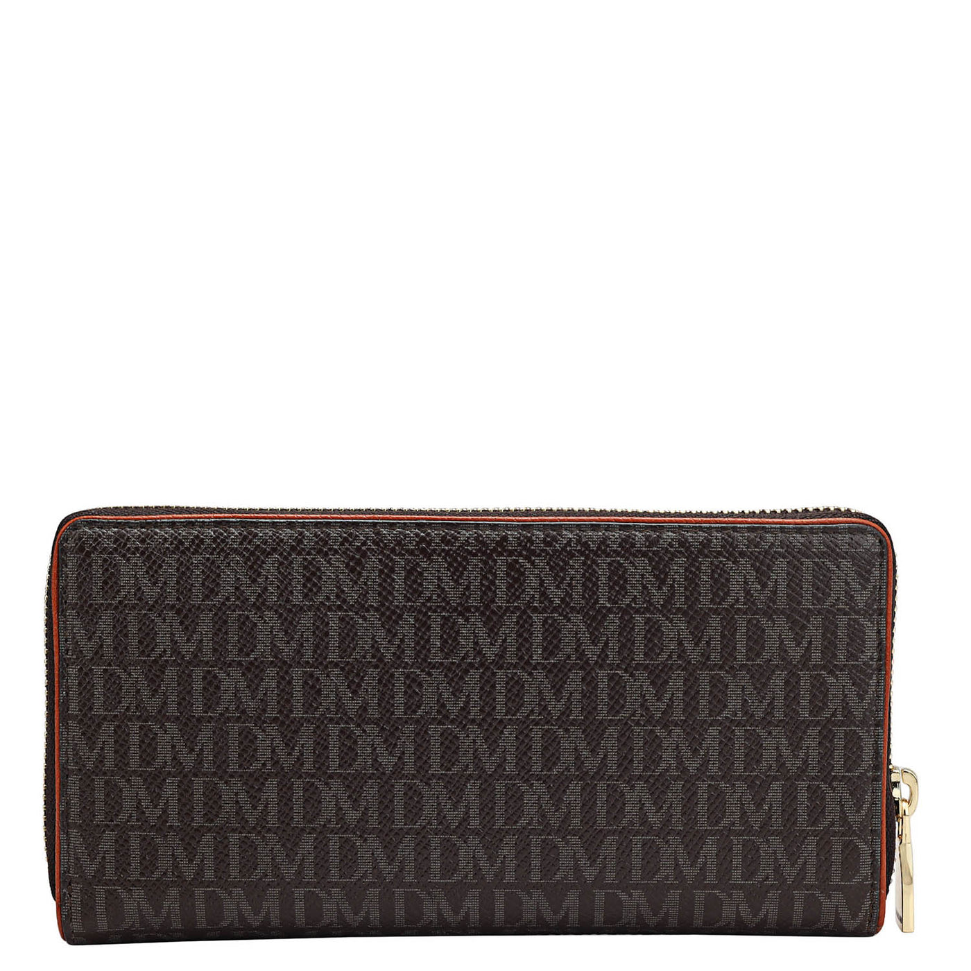 Monogram Franzy Leather Ladies Wallet - Chocolate
