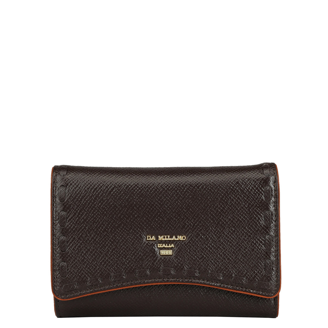Franzy Leather Ladies Wallet Chocolate Da Milano