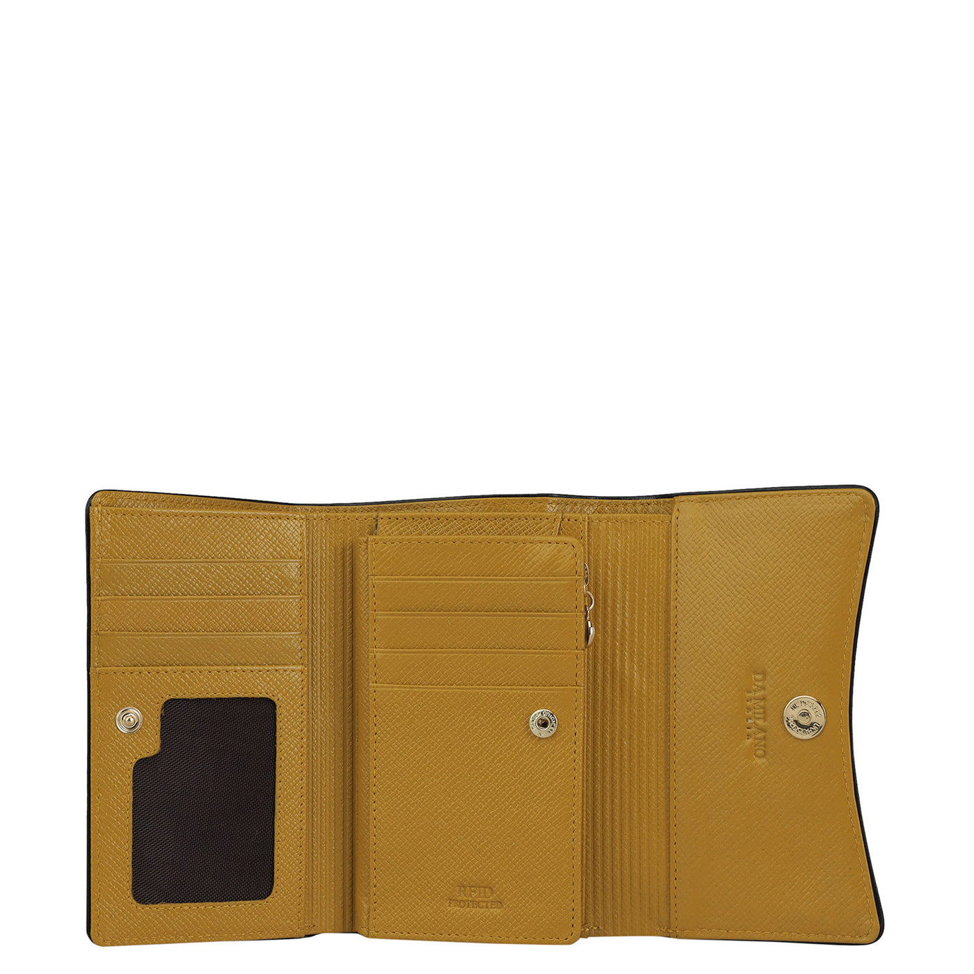 Franzy Leather Ladies Wallet - Mustard