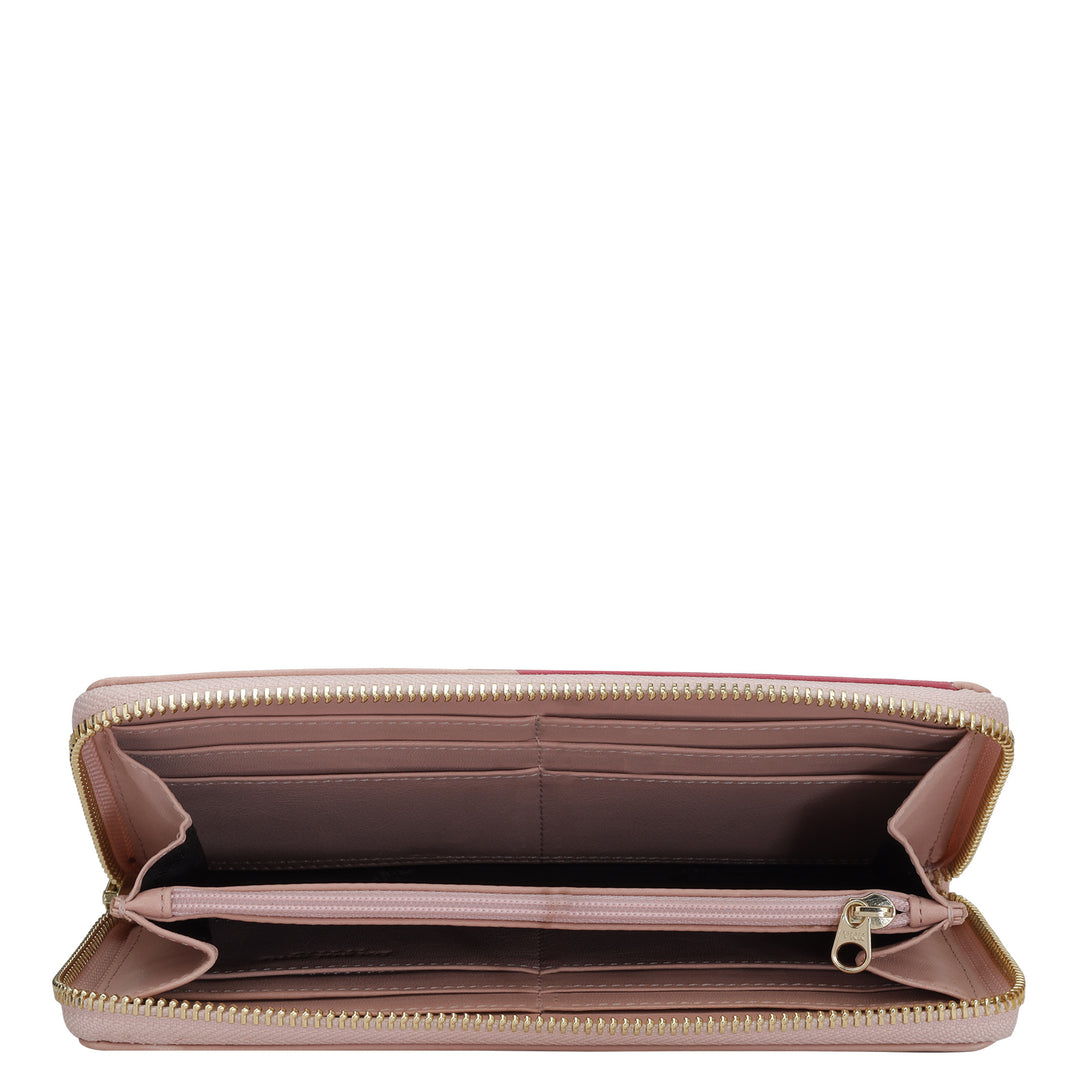 Plain Leather Ladies Wallet - Pink