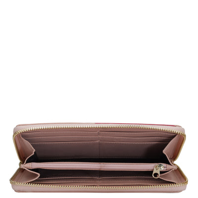 Plain Leather Ladies Wallet - Pink
