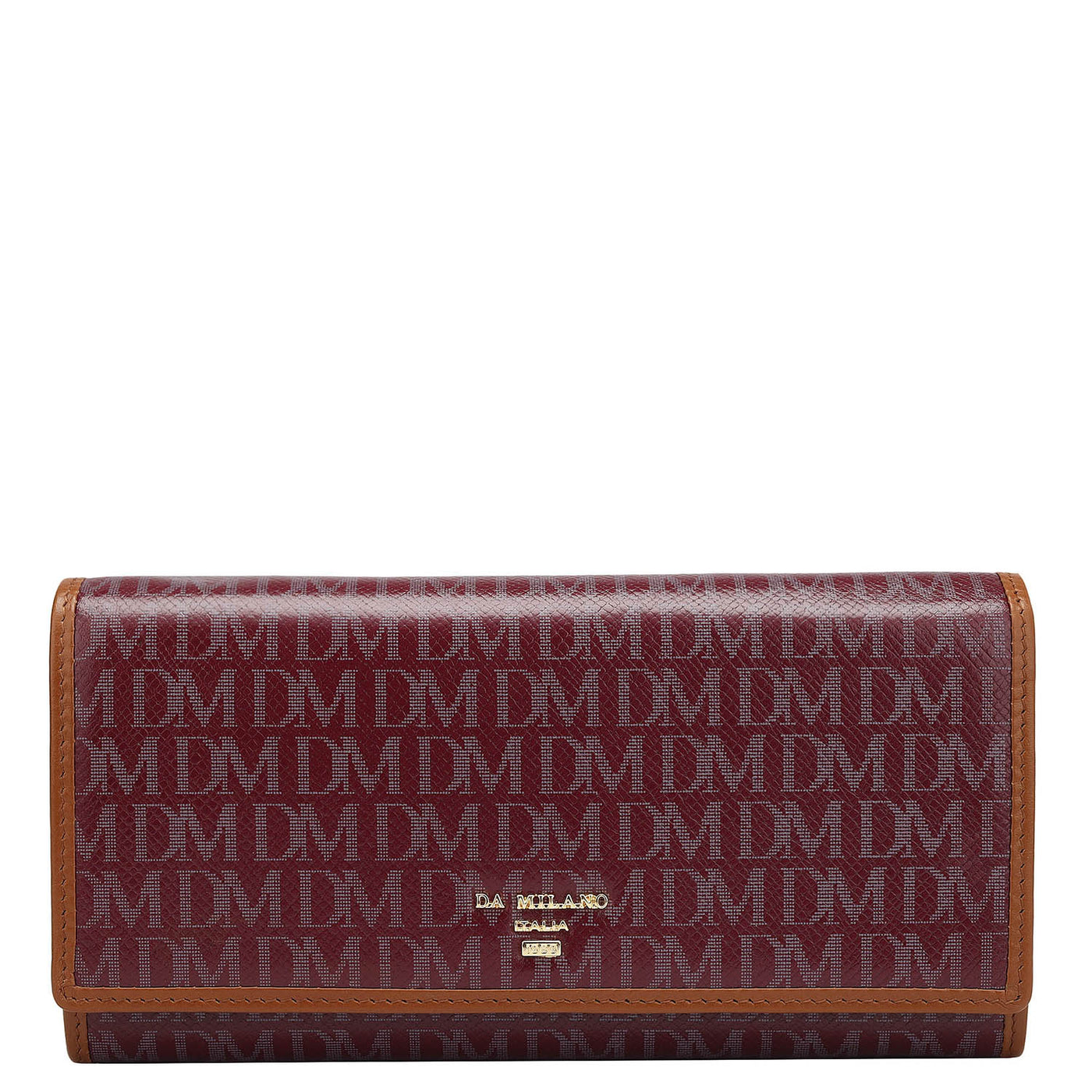 Monogram Leather Ladies Wallet - Blood Stone