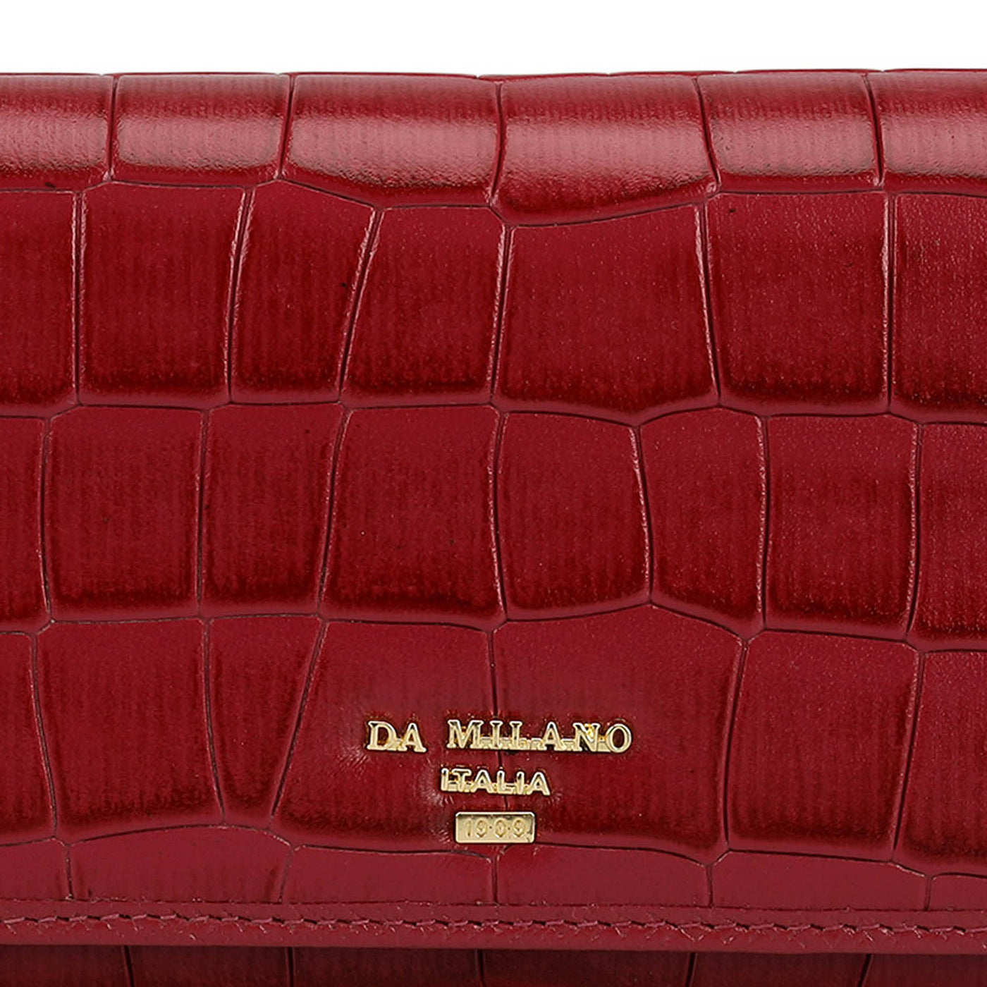 Croco Leather Ladies Wallet - Plumberry