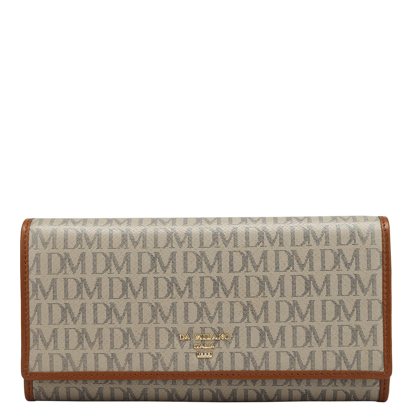 Monogram Leather Ladies Wallet - Chalk