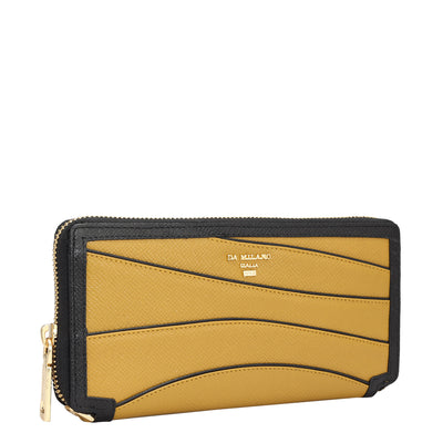 Franzy Leather Ladies Wallet - Mustard