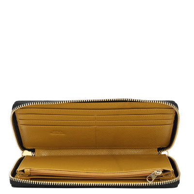 Franzy Leather Ladies Wallet - Mustard