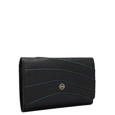 Franzy Leather Ladies Wallet - Black