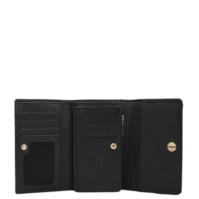 Franzy Leather Ladies Wallet - Black