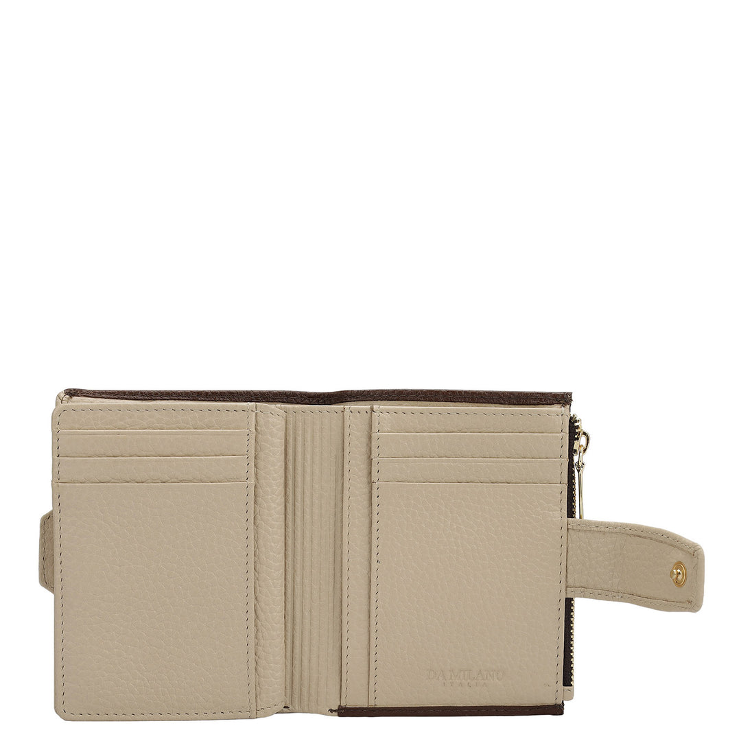 Wax Leather Ladies Wallet - Espresso